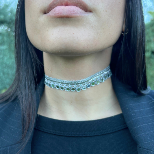 CHOKER ARAPY PLATEADO