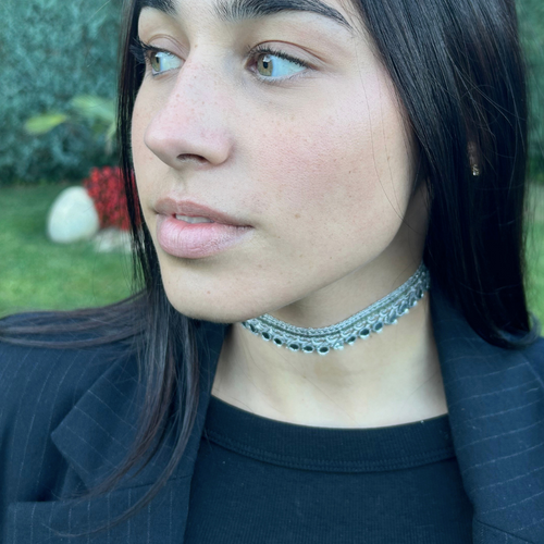 CHOKER ARAPY PLATEADO
