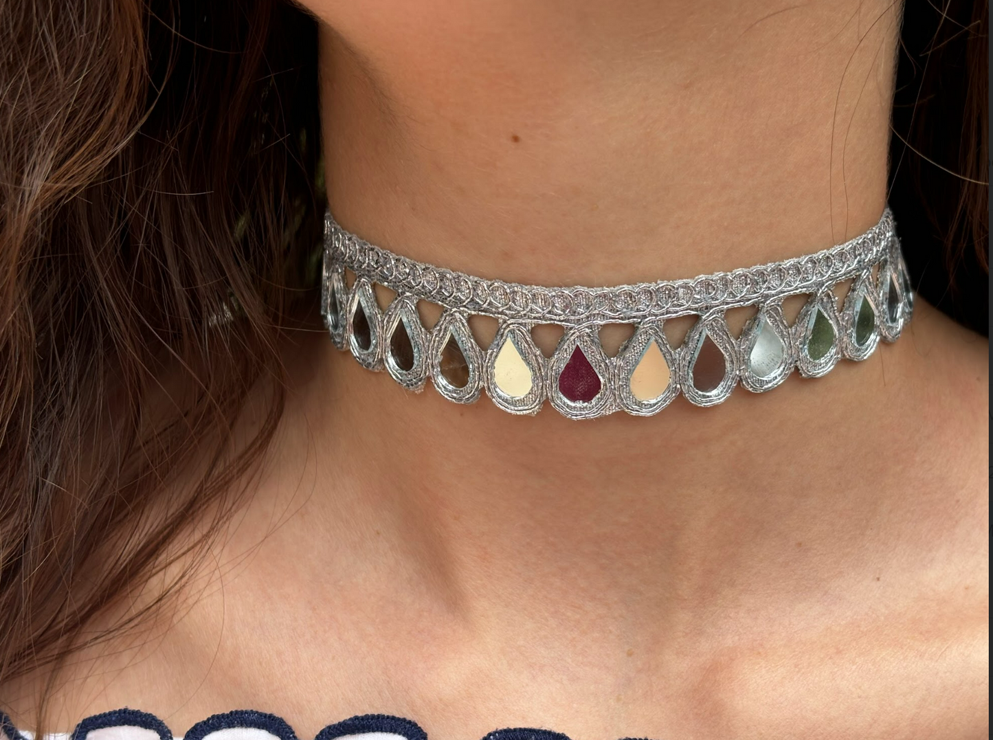 CHOKER MIMBI PLATEADO