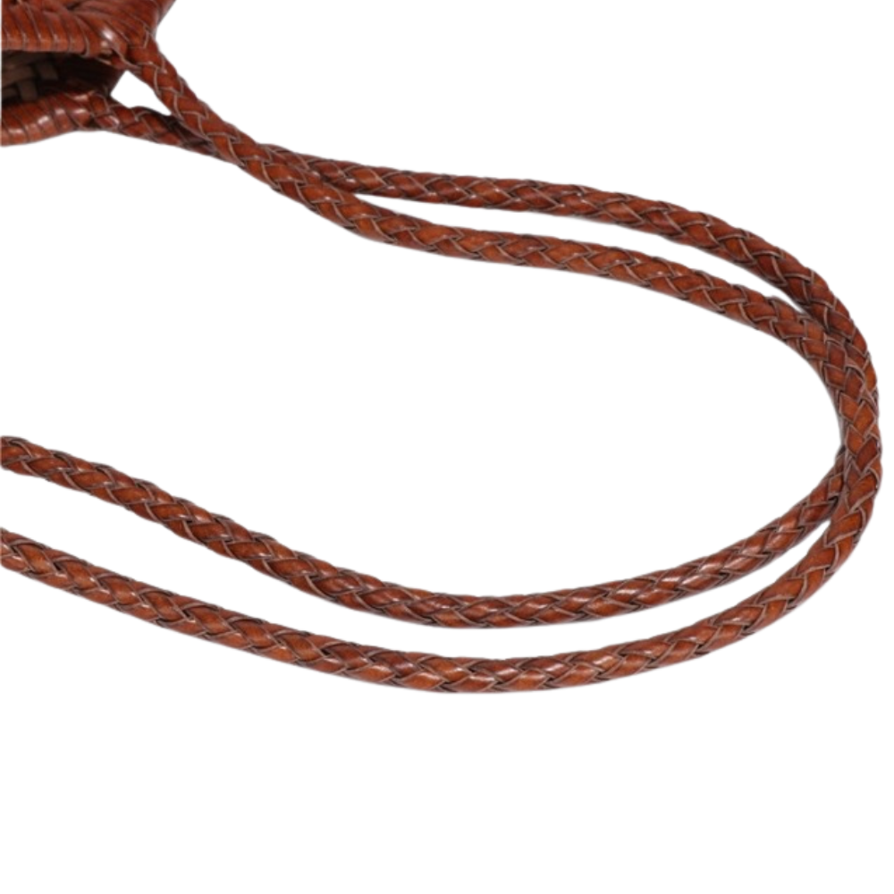 KIRA BAG Bolso tote estilo capazo de cuero artesanal trenzado