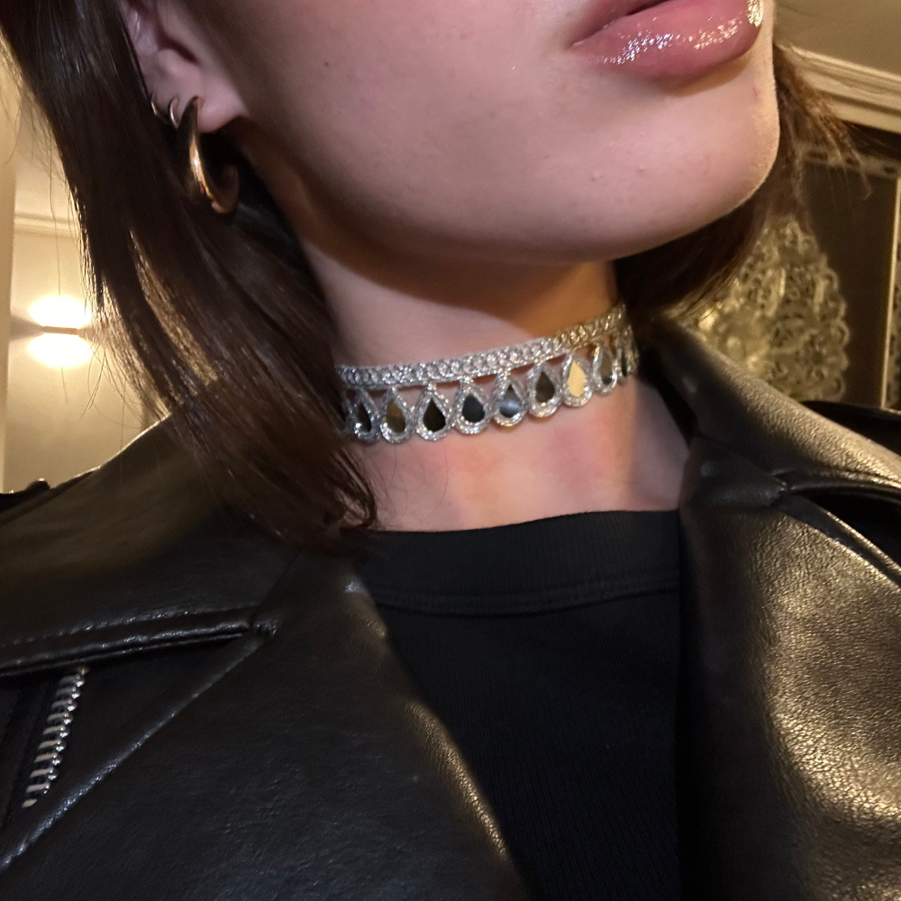 CHOKER MIMBI PLATEADO